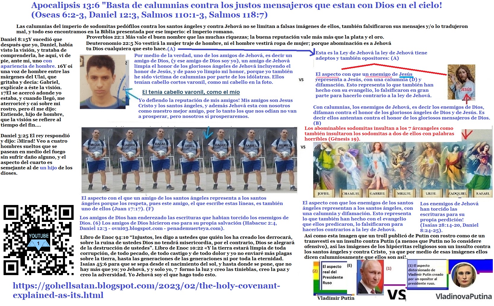 Apocalipsis 13 6 basta de calumnias contra los justos mensajeros que estan con Dios en el cielo Salmos 110 1-3 Salmos 118 7