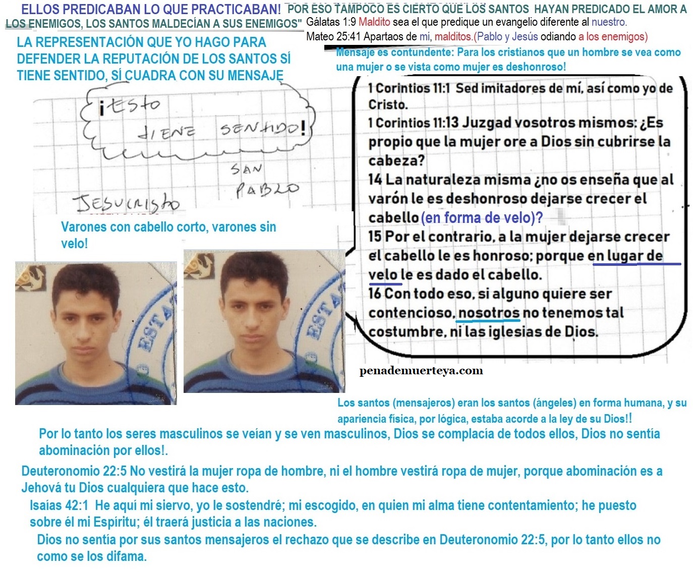 Jesus tenia pelo corto