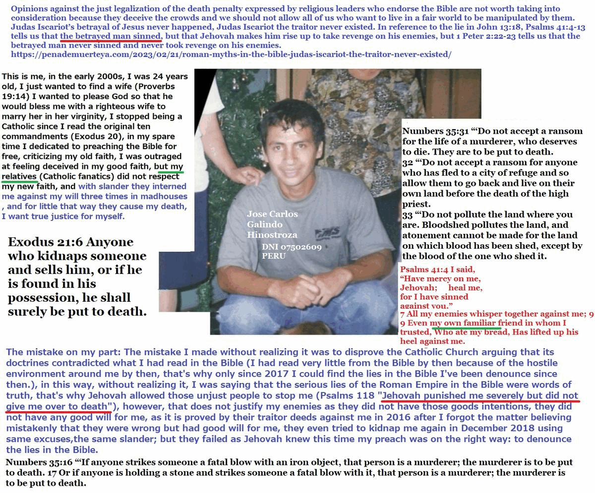 Jose Galindo fights for his own cause - true justice for Jose Galindo today