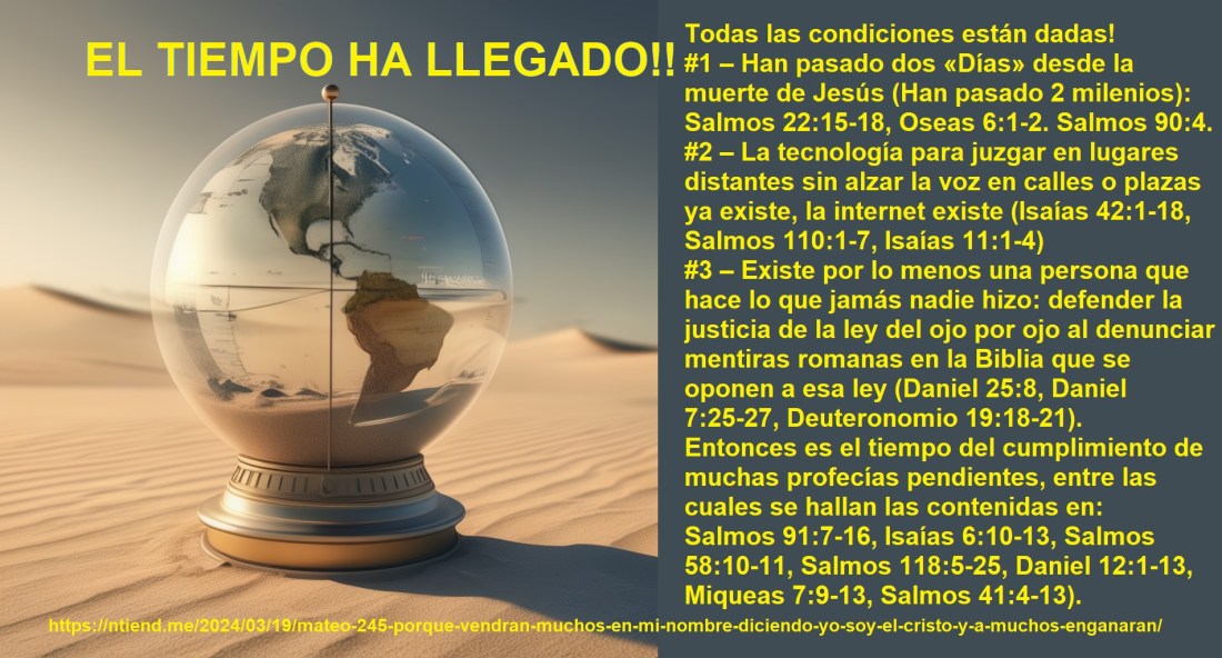 el tiempo ha llegado