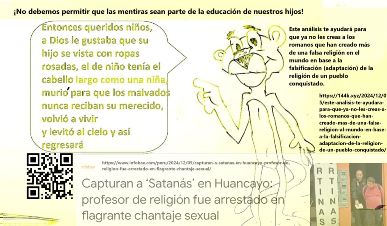 No debemos tolerar que a nuestros hijos les enseñen mentiras